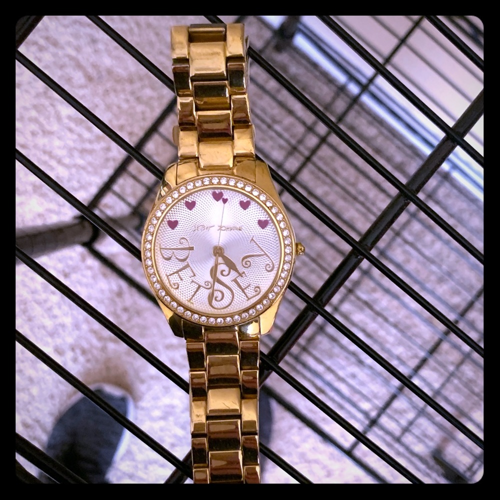 Gold Betsey Johnson watch